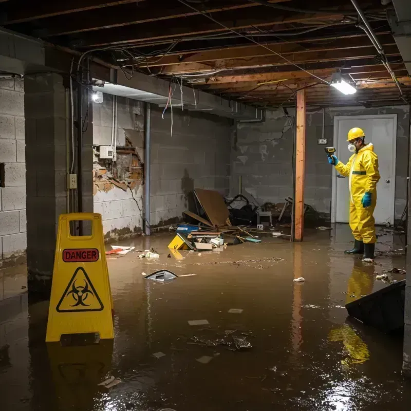 Flooded Basement Electrical Hazard in Winfield, IL Property